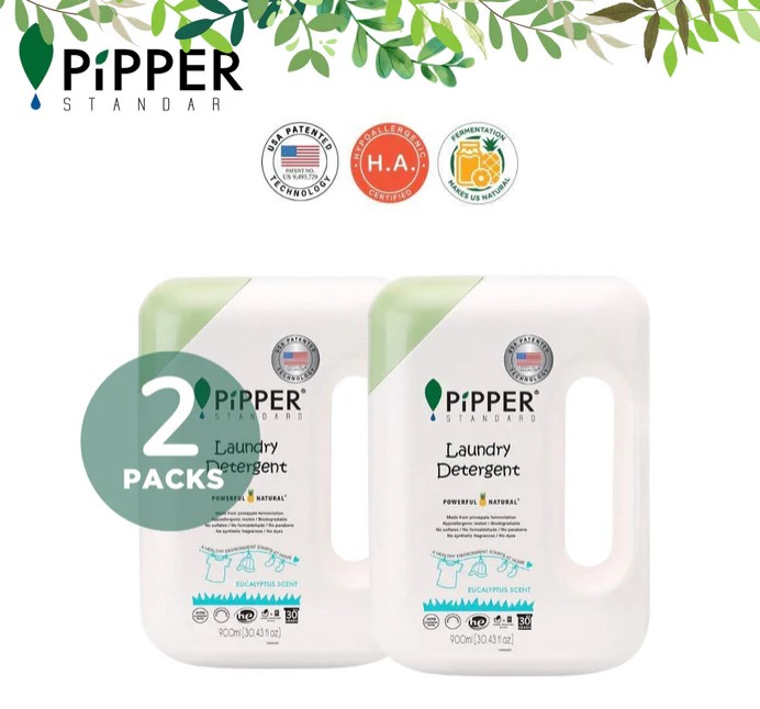 (Bundle of 2) Pipper Standard Laundry Detergent 900ml + FREE GIFT
